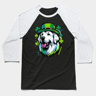 Kuvasz Dog Enjoys Saint Patrick's Day Festivities Baseball T-Shirt